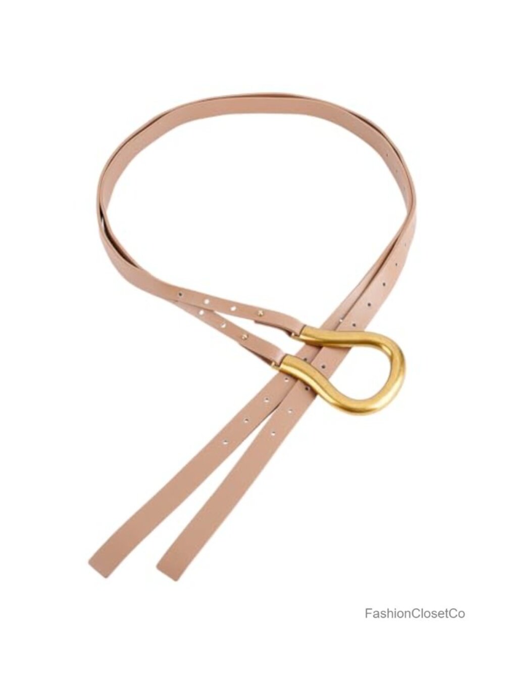 Renaissance Double Strap PU Leather Tie Wrap Cinch Waist Belt Adjustable